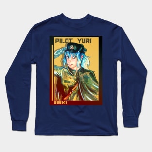 Anime girl captain pilot Long Sleeve T-Shirt